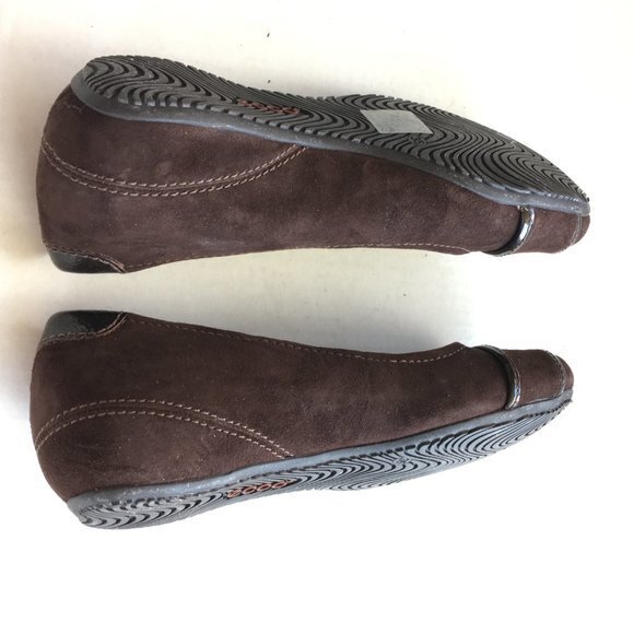 - ECCO Ballet Flats Button 1" Heel Slip On Shoes 35 - Picture 6 of 8